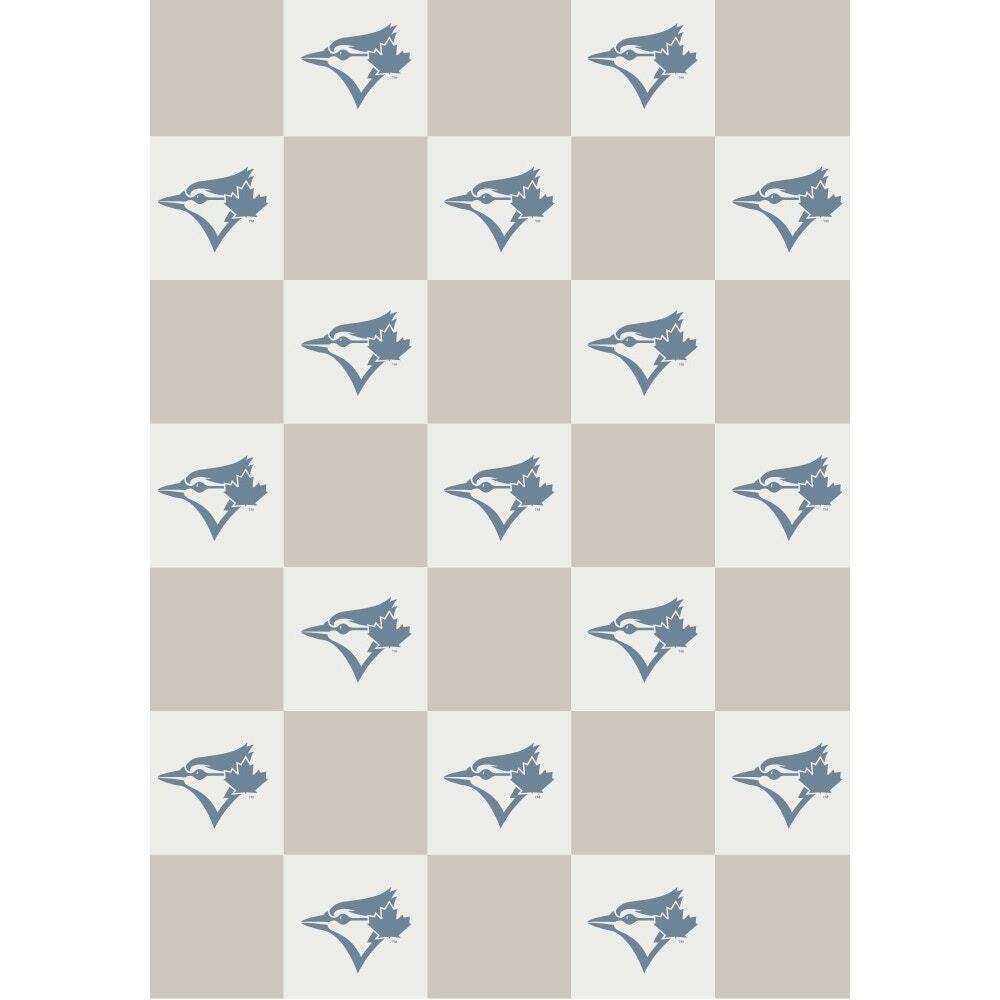 NEW Toronto Blue Jays Buttery Blanket Neutral Check 50x70 MLB Soft Plush Throw